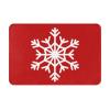 White Snowflakes Bathroom Rug Christmas Red Bath Mat Non Slip Machine Washable Snowflake Pattern Shower Rugs New Year Home Decorations Soft Water Absorbent Floor Mats 16"x24" view 1