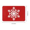 White Snowflakes Bathroom Rug Christmas Red Bath Mat Non Slip Machine Washable Snowflake Pattern Shower Rugs New Year Home Decorations Soft Water Absorbent Floor Mats 16"x24" view 3