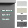 Tonature 100% Blackout Roller Shades for Windows Cordless Roller Blinds with UV Protection Jacquard Fabric, Room Darkening Thermal Insulated for Home, Easy to Install, 52" W x 36" H, Grey view 2
