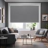 Tonature 100% Blackout Roller Shades for Windows Cordless Roller Blinds with UV Protection Jacquard Fabric, Room Darkening Thermal Insulated for Home, Easy to Install, 52" W x 36" H, Grey view 4