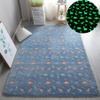 Osifoo Unique Area Rugs, Glow in The Dark Rug Luminous Carpet for Kids Bedroom, Cute Little Blue Dinosaur 4.6x6.6 Feet view 3