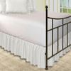 AKBLinenBedding - 3 Sided Split Corner Dust Ruffle Bed Skirt, White Solid 700 TC Egyptian Cotton, Drop - 20 inch (Full XXL - 54" W x 84" L) view 4