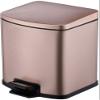 ZAjci Fingerprint-Proof Step Trash Can, Waste Bin with Removable Inner Bucket Garbage Bin Silent Close Lid Waste Basket Stainless Steel (Color : C, Size : 5 L) view 1