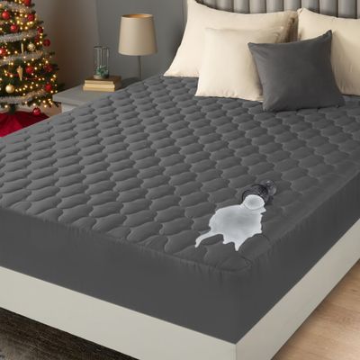 Utopia Bedding Waterproof Mattress Protector, King Mattress Pad, Quilted Fitted Cover Stretches up to 16 Inches Deep (Grey)