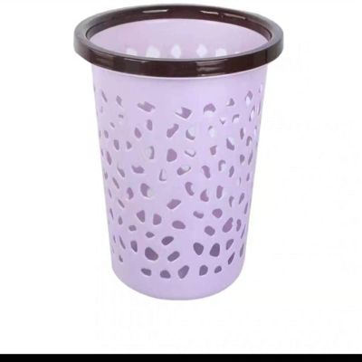 ZAjci Round Mesh Wastebasket Trash Can, 5 L Garbage Container Bin Durable Small Waste Basket Bin, Plastic Mesh for Home Kitchen Bathroom (Color : Purple, Size : 5 Liter)