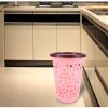 ZAjci Round Mesh Wastebasket Trash Can, 5 L Garbage Container Bin Durable Small Waste Basket Bin, Plastic Mesh for Home Kitchen Bathroom (Color : Purple, Size : 5 Liter) view 4