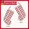 SSIMOO Red Checkered White Squares Christmas Must-Have Theme Christmas Stockings-Decorative and Unique Gift Storage Socks view 2