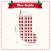 SSIMOO Red Checkered White Squares Christmas Must-Have Theme Christmas Stockings-Decorative and Unique Gift Storage Socks view 3