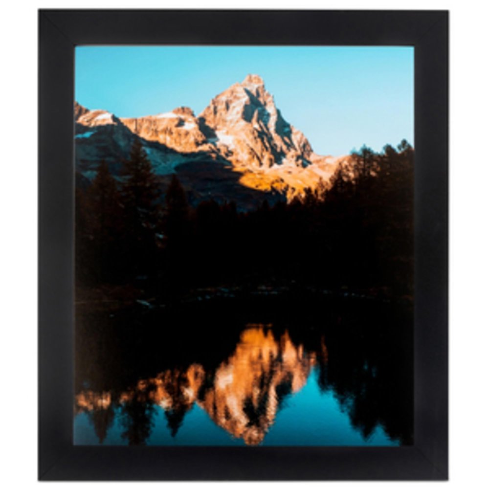ArtToFrames 24x26 Inch Black Picture Frame, This 1.25 Inch Custom MDF Poster Frame is Black - Comes with Foam Backing 3/16 inch and Regular Acrylic (FBPLFRBW26079-24x26)