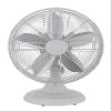 Good Housekeeping 92602 All-Metal 12" Retro Desk Office Table Fan with Wide Oscillation, 3-Speed Settings & Carrying Handle, Matte White view 1