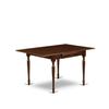 HomeStock Small Space Dinette Set - 3 Piece Dining Table & Chairs - Modern Kitchen Table Set - Mahogany Finish view 2
