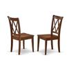 HomeStock Small Space Dinette Set - 3 Piece Dining Table & Chairs - Modern Kitchen Table Set - Mahogany Finish view 3