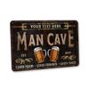 Personalized Man Cave Sign Man Cave Dcor - Made In USA - Garage Dcor Beer Signs Cool Mancave Stuff For Men Metal Signs Gifts For Him 208122002138 view 1
