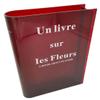 Book Vase for Flowers, Unique Flower Vases, Cute Acrylic Vase, Aesthetic Vases Gifts for Women, Dorm Room Essentials for Bookshelf, Bookcase, Desk, Bedroom, Room, Office, Home Decor (RED) view 1