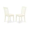 HomeStock Gothic Dining Set 5pc Wood Table & Chairs Linen White Kitchen Set view 3