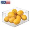 iDesign Plastic Stackable Kitchen Cabinet Storage Bin with Handles - Clear Pantry Organizer view 2