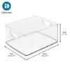 iDesign Plastic Stackable Kitchen Cabinet Storage Bin with Handles - Clear Pantry Organizer view 4