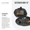 Lay-n-Go Defender Tactical Go Bag - Every Day Carry Lay-Flat Military Style Gear Stash Travel Sack w/Zippered & Mesh Pockets - Water-Resistant, Machine-Washable EDC (16", Combat Green) view 2