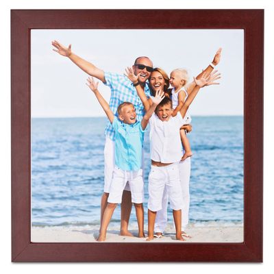 ArtToFrames 5x6 Inch Red Picture Frame, This 1.25 Inch Custom MDF Poster Frame is Cherry - Comes with Foam Backing 3/16 inch and Regular Glass (FBPLBW26-039-5x6)