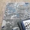 Style Haven Emery Modern Abstract Grey/Blue Mixed Pile Area Rug 2'3" x 7'6" view 3