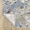 Style Haven Emery Modern Abstract Grey/Blue Mixed Pile Area Rug 2'3" x 7'6" view 4