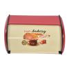 Metal Bread Box, Stainless Steel Bread Box for kitchen,Metal Bread Bin, Large Capacity Bread Bin Holder Container with Roll Top Lid (Red) view 1