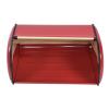 Metal Bread Box, Stainless Steel Bread Box for kitchen,Metal Bread Bin, Large Capacity Bread Bin Holder Container with Roll Top Lid (Red) view 3