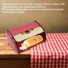 Metal Bread Box, Stainless Steel Bread Box for kitchen,Metal Bread Bin, Large Capacity Bread Bin Holder Container with Roll Top Lid (Red) view 4
