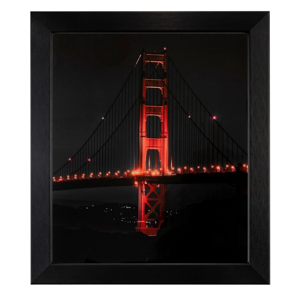 ArtToFrames 15x20 Inch Black Picture Frame, This 1.25 Inch Custom MDF Poster Frame is Black Steel - Comes with Foam Backing 3/16 inch and Regular Glass (FBPLBW26-469-15x20)