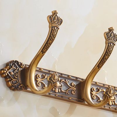 Coat Rack Antique Coat Racks, European Row Hooks, Retro Hooks, Clothes Living Room Wall Hanging Bathroom Wardrobe Door Coat Hook Wall Hooks (Color : B, Size : 4 Hook)