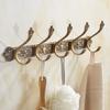 Coat Rack Antique Coat Racks, European Row Hooks, Retro Hooks, Clothes Living Room Wall Hanging Bathroom Wardrobe Door Coat Hook Wall Hooks (Color : B, Size : 4 Hook) view 2