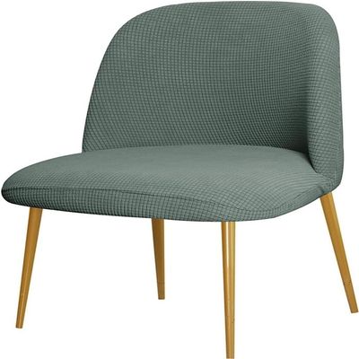 Curved Back Dining Chairs Cover 1/2/4/6 PCS Stretch Semicircle Back Chair Slipcovers Reusable Kitchen Chair Protector Case Hotel Banquet Stool Cover With Elastic Bottom ( Color : Green , Size : 2PCS )