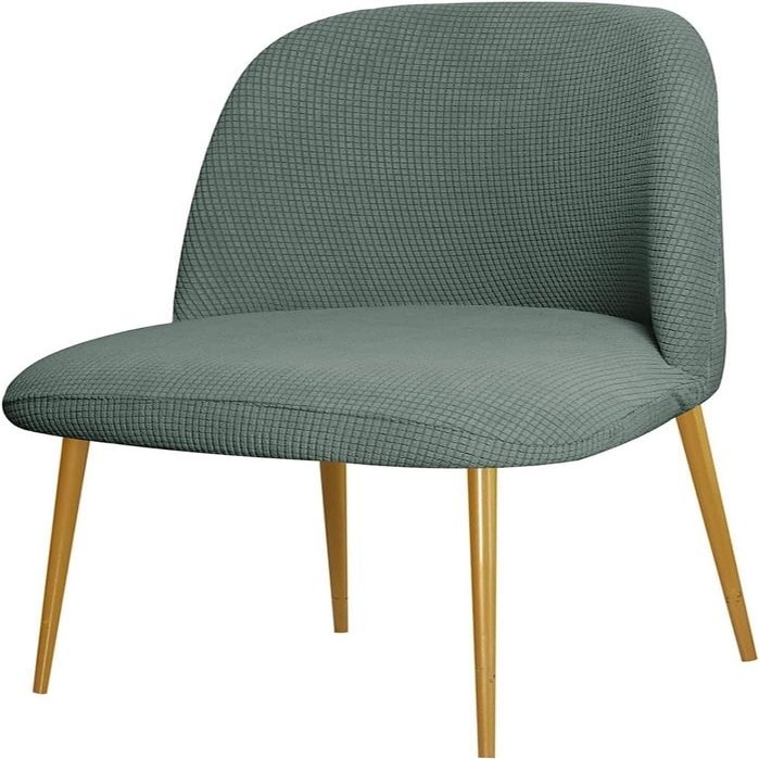 Curved Back Dining Chairs Cover 1/2/4/6 PCS Stretch Semicircle Back Chair Slipcovers Reusable Kitchen Chair Protector Case Hotel Banquet Stool Cover With Elastic Bottom ( Color : Green , Size : 2PCS )
