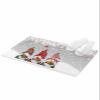 Edwiinsa Christmas Gnomes Plush Rug Non Slip Bath Mat, Soft Shaggy Long Fur Fuzzy Bath Rugs 20" x 31.5" Silver Pine Tree Leaves Snowflake Grey Carpet Mat for Bathroom Shower Home view 2