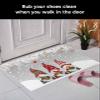 Edwiinsa Christmas Gnomes Plush Rug Non Slip Bath Mat, Soft Shaggy Long Fur Fuzzy Bath Rugs 20" x 31.5" Silver Pine Tree Leaves Snowflake Grey Carpet Mat for Bathroom Shower Home view 3