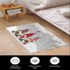 Edwiinsa Christmas Gnomes Plush Rug Non Slip Bath Mat, Soft Shaggy Long Fur Fuzzy Bath Rugs 20" x 31.5" Silver Pine Tree Leaves Snowflake Grey Carpet Mat for Bathroom Shower Home view 4