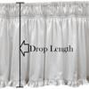 AKBLinenBedding - 3 Sided Elasticated Wrap Around Bottom Ruffled Dust Ruffle Bed Skirt, White Solid 700 TC Egyptian Cotton, Drop - 10 inch (Twin - 39" W x 75" L) view 2