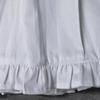 AKBLinenBedding - 3 Sided Elasticated Wrap Around Bottom Ruffled Dust Ruffle Bed Skirt, White Solid 700 TC Egyptian Cotton, Drop - 10 inch (Twin - 39" W x 75" L) view 3