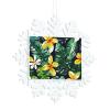 Hawaiian Tropical Leaves Flowers Exquisite Snowflake Pendant Decoration - Perfect for Christmas and Parties view 2