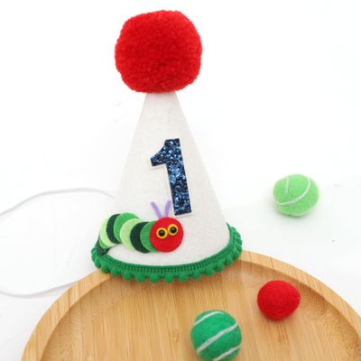 Agkvw Hungry Caterpillar Birthday Crown - Costume Headwear for Boys, 1st Birthday Party Decoration, Cake Smash Crown