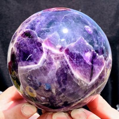 AtkitS Beautiful Dream Amethyst Ball Natural Purple Flower Crystal Handwork Sphere Reiki Energy Wichcraft MineralsExquisite Gifts Souvenirs (Size : 900-1000g)