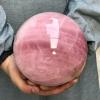 AtkitS Beautiful Natural Pink Rose Quartz Sphere Crystal Ball Healing (Size : 55-60mm) view 2