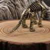 Brass Dinosaur Fossil Skeleton Model Miniature Figurines,Bronze Jurassic Brachysaurus Statue Sculpture Crafts Collection Office Home Study Desktop Ornament Bonsai Micro Landscape Sand Table Decor view 4