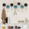 HEXEH Wall Mounted Coat Rack Entrance Modern Clothes Rack Wall Mount Metal Clothes Rack Bedroom Portable Place Saving Hallway Furniture Coat Rack Wall Mounted view 4