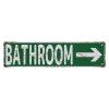 Metal Sign Bathroom With Right Arrow Metal Sign Street Signs Decor Man Cave Bar Wall Art Decorative Plaque 4X16 Inches view 1