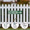 Metal Sign Bathroom With Right Arrow Metal Sign Street Signs Decor Man Cave Bar Wall Art Decorative Plaque 4X16 Inches view 4