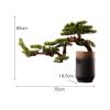 Simulation Potted Plants Bonsai Tree 24Inch Artificial Bonsai Welcoming Pine Tree, Simulation Potted Plant Decorative Bonsai with Ceramic Pots, Office Desktop Potted Decoration Fake Plant Greenery Dec view 2
