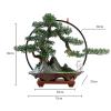 Simulation Potted Plants Bonsai Tree Artificial Bonsai Tree Fake Plants Bonsai Tree Decoration Artificial Plants Indoor Potted Faux Pine Plants for Indoor/Office Desktop Potted Decoration Fake Plant G view 2