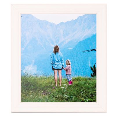 ArtToFrames 16x31 Inch White Picture Frame, This 1.50 Inch Custom Wood Poster Frame is White - Comes with Foam Backing 3/16 inch and Regular Acrylic (FBPL0066-56673-YWHT-16x31)