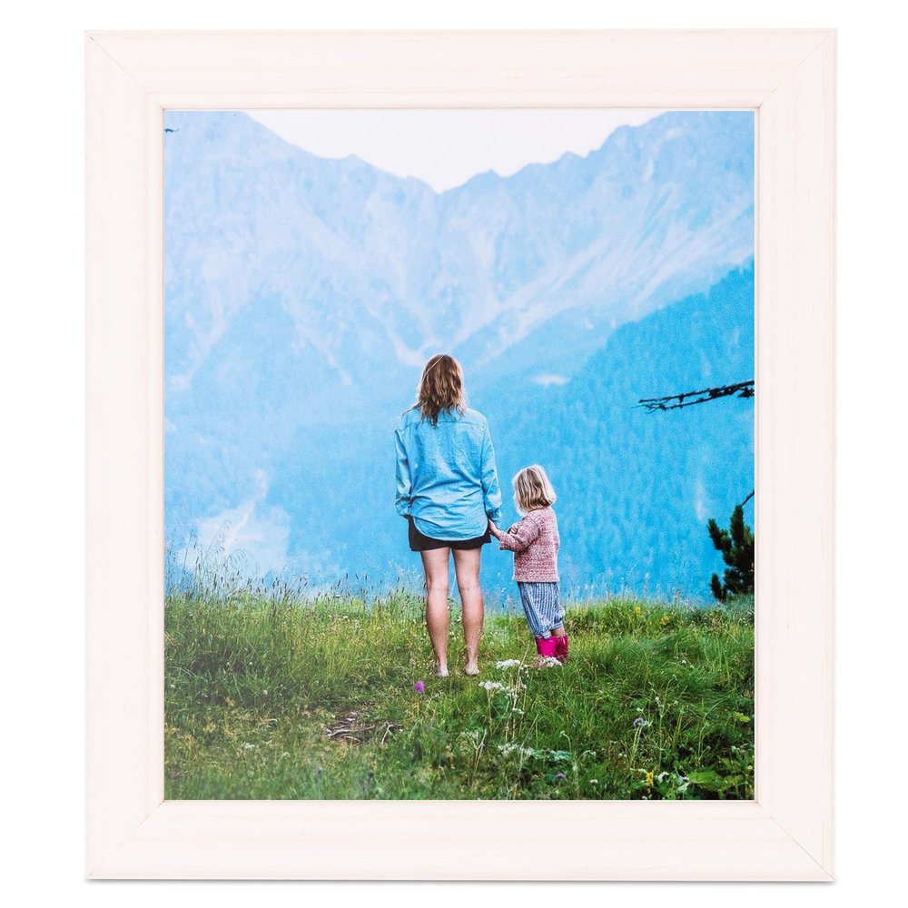 ArtToFrames 16x31 Inch White Picture Frame, This 1.50 Inch Custom Wood Poster Frame is White - Comes with Foam Backing 3/16 inch and Regular Acrylic (FBPL0066-56673-YWHT-16x31)
